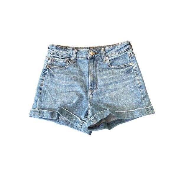 American Eagle Outfitters Pants - American Eagle Mom Short Jean Shorts Cuffed Light Wash Stretch High Rise 0